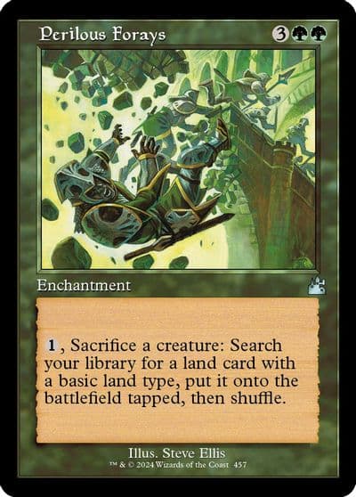Perilous Forays Retro Frame Ravnica Remastered Magic card
