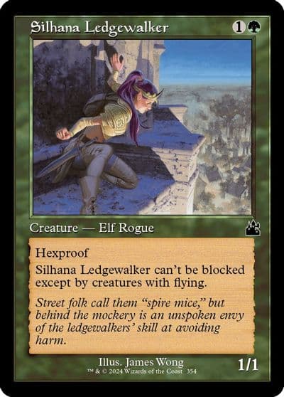 Silhana Ledgewalker Retro Frame Ravnica Remastered Magic card