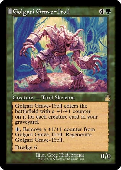 Golgari Grave Troll Retro Frame Ravnica Remastered Magic card
