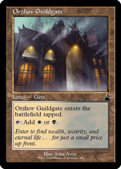 Orzhov Guildgate Retro Frame Ravnica Remastered Magic card