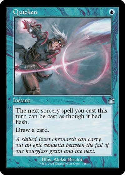 Quicken Retro Frame Ravnica Remastered Magic card