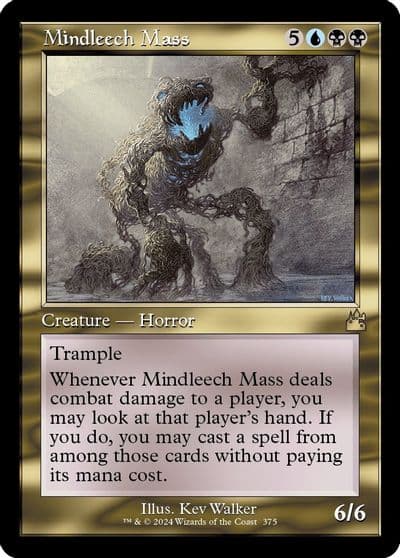 Mindleech Mass Retro Frame Ravnica Remastered Magic card