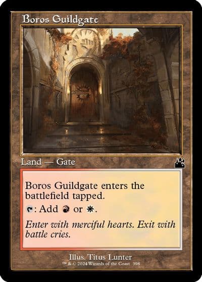 Boros Guildgate Retro Frame Ravnica Remastered Magic card