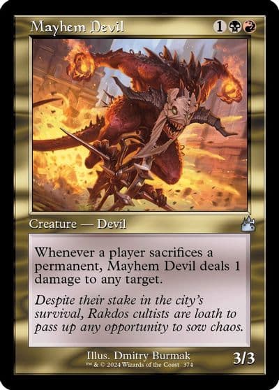 Mayhem Devil Retro Frame Ravnica Remastered Magic card