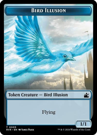 Bird Illusion Token Ravnica Remastered Magic card