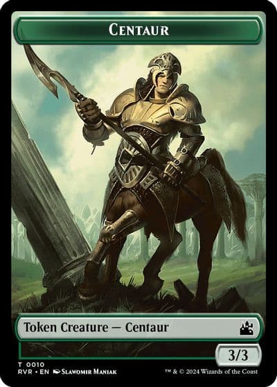 Centaur Token Ravnica Remastered Magic card