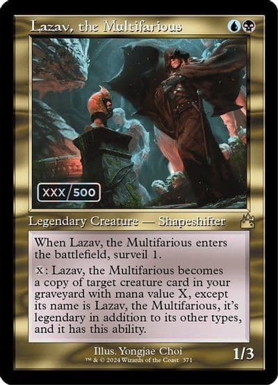 Lazav the Multifarious Retro Frame Serial Numbered Ravnica Remastered Magic card