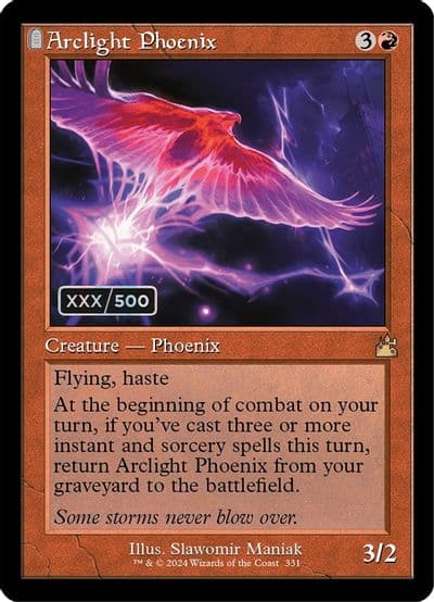 Arclight Phoenix Retro Frame Serial Numbered Ravnica Remastered Magic card
