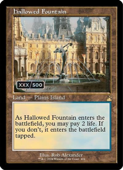 Hallowed Fountain Retro Frame Serial Numbered Ravnica Remastered Magic card