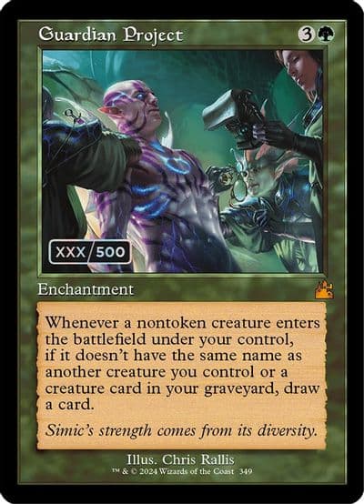 Guardian Project Retro Frame Serial Numbered Ravnica Remastered Magic card
