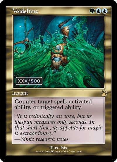 Voidslime Retro Frame Serial Numbered Ravnica Remastered Magic card