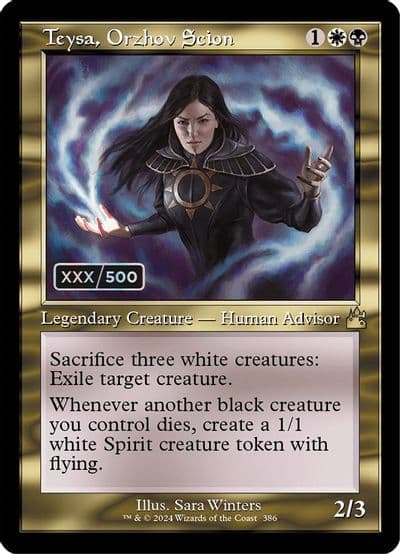Teysa Orzhov Scion Retro Frame Serial Numbered Ravnica Remastered Magic card