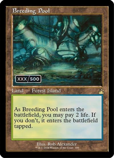 Breeding Pool Retro Frame Serial Numbered Ravnica Remastered Magic card