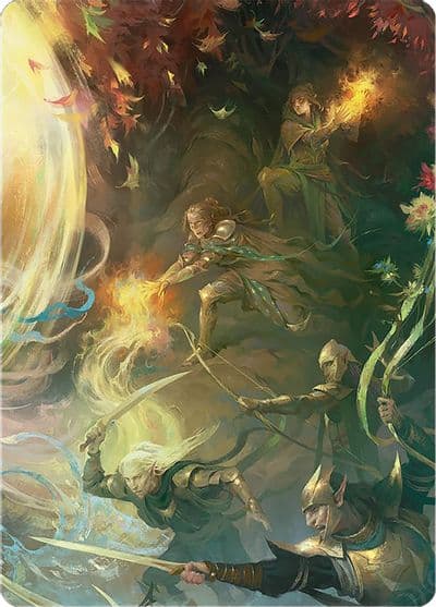 Rally the Galadhrim Art Card Art Series: Universes Beyond: The Lord of the Rings: Tales of Middle-earth Magic card