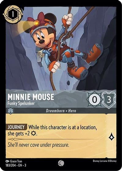 Minnie Mouse Funky Spelunker Into the Inklands Lorcana card