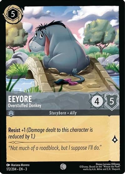 Eeyore Overstuffed Donkey Into the Inklands Lorcana card