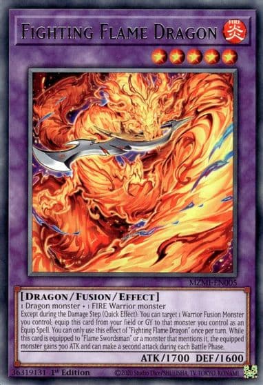 Fighting Flame Dragon Maze of Millennia Yu-Gi-Oh! card