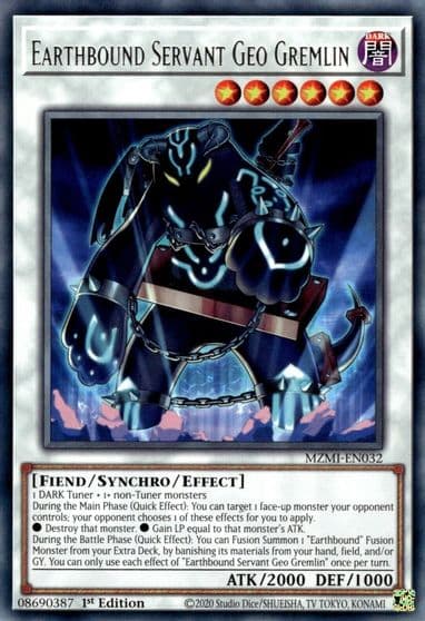 Earthbound Servant Geo Gremlin Maze of Millennia Yu-Gi-Oh! card