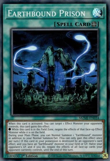 Earthbound Prison Maze of Millennia Yu-Gi-Oh! card