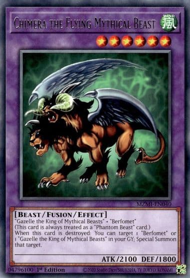 Chimera the Flying Mythical Beast Maze of Millennia Yu-Gi-Oh! card