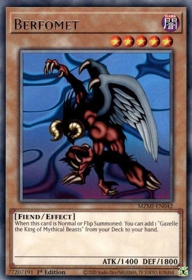 Berfomet Maze of Millennia Yu-Gi-Oh! card