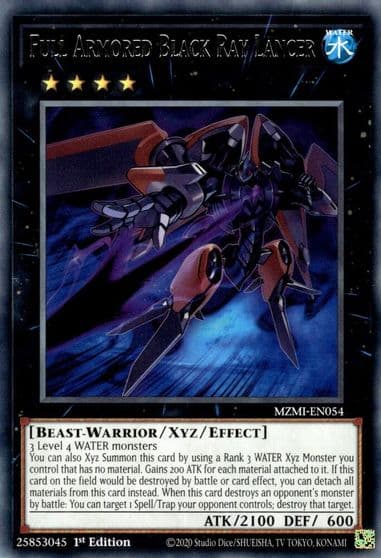 Full Armored Black Ray Lancer Maze of Millennia Yu-Gi-Oh! card