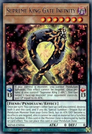 Supreme King Gate Infinity Maze of Millennia Yu-Gi-Oh! card