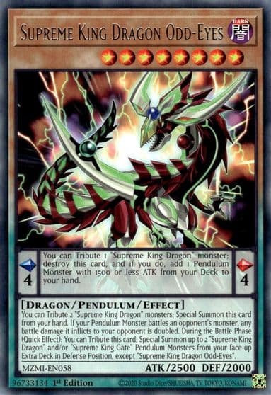 Supreme King Dragon Odd Eyes Maze of Millennia Yu-Gi-Oh! card