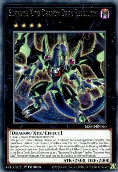 Supreme King Dragon Dark Rebellion Maze of Millennia Yu-Gi-Oh! card