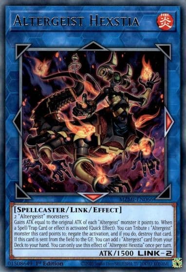 Altergeist Hexstia Maze of Millennia Yu-Gi-Oh! card