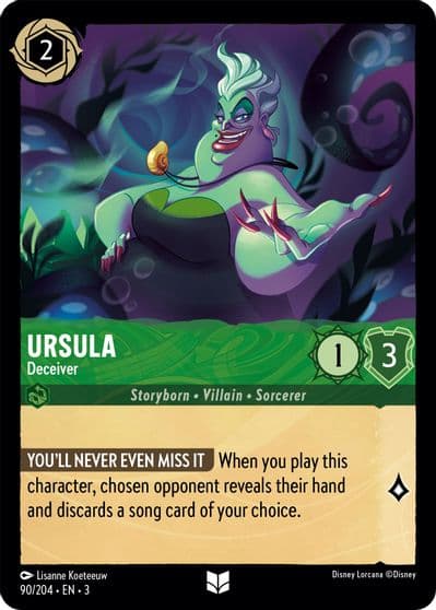 Ursula Deceiver Into the Inklands Lorcana card