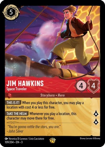 Jim Hawkins Space Traveler Into the Inklands Lorcana card