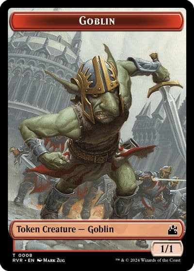 Goblin 0008 Wurm Double Sided Token Ravnica Remastered Magic card