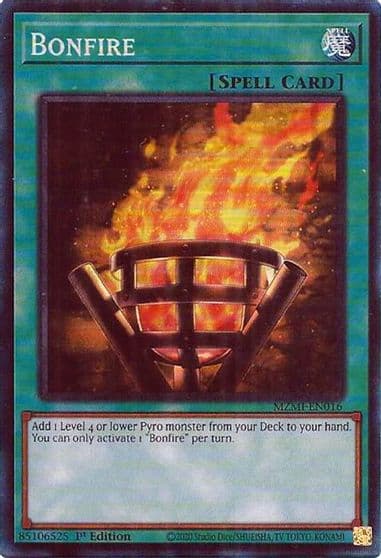 Bonfire CR Maze of Millennia Yu-Gi-Oh! card