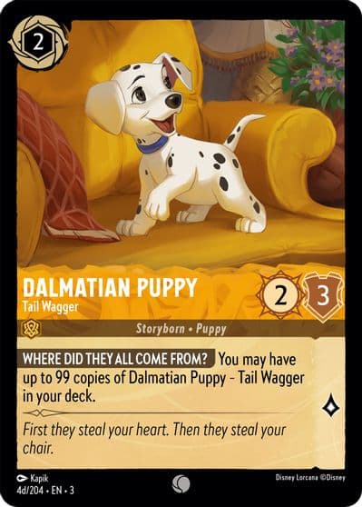 Dalmatian Puppy Tail Wagger 4a 204 Into the Inklands Lorcana card