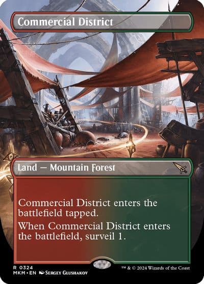 Commercial District Borderless Murders at Karlov Manor Magic card