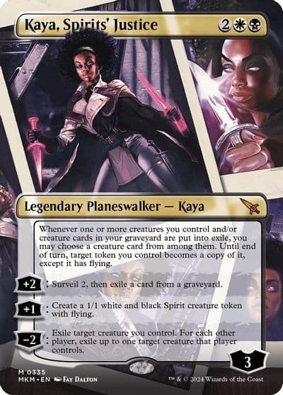 Kaya Spirits Justice Borderless Murders at Karlov Manor Magic card