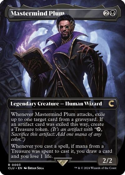 Mastermind Plum Borderless Ravnica: Clue Edition Magic card