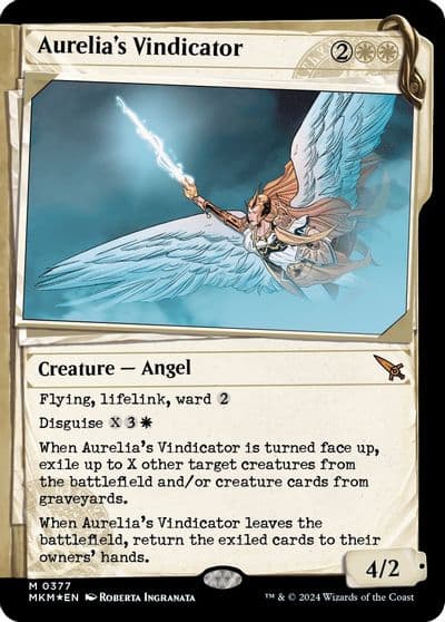 Aurelias Vindicator Showcase Invisible Ink Murders at Karlov Manor Magic card
