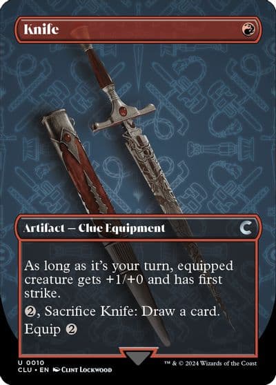 Knife Borderless Ravnica: Clue Edition Magic card