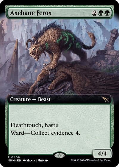 Axebane Ferox Extended Art Murders at Karlov Manor Magic card
