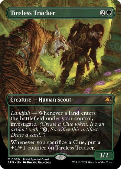 Tireless Tracker Borderless Special Guests Magic card