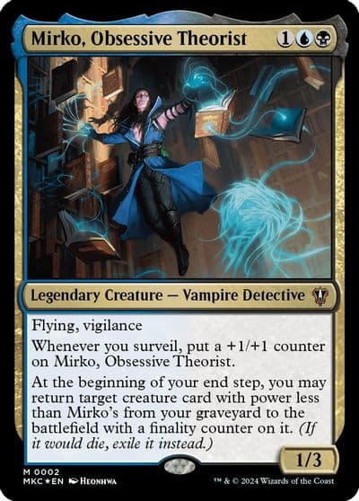 Mirko Obsessive Theorist Commander: Murders at Karlov Manor Magic card