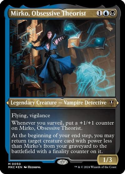 Mirko Obsessive Theorist Display Commander Thick Stock Commander: Murders at Karlov Manor Magic card