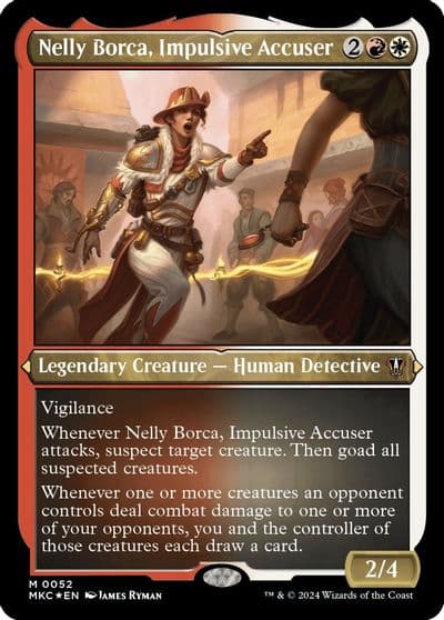 Nelly Borca Impulsive Accuser Display Commander Thick Stock Commander: Murders at Karlov Manor Magic card