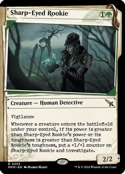 Sharp Eyed Rookie Showcase Murders at Karlov Manor Magic card
