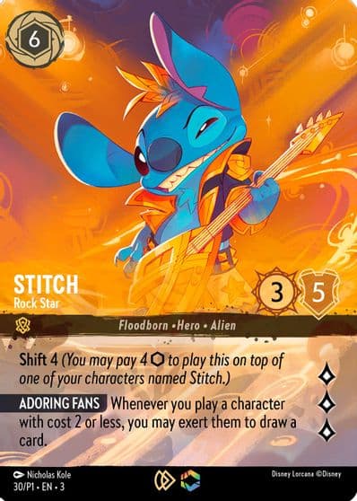 Stitch Rock Star Store Championship Disney Lorcana Promo Cards Lorcana card