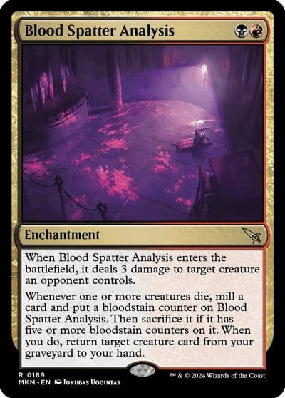 Blood Spatter Analysis Murders at Karlov Manor Magic card