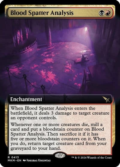 Blood Spatter Analysis Extended Art Murders at Karlov Manor Magic card