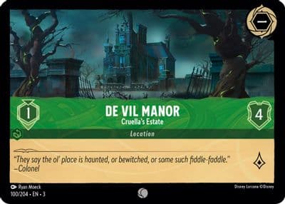 De Vil Manor Cruellas Estate Into the Inklands Lorcana card